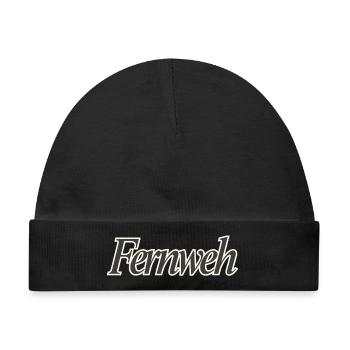 Fernweh V1 - Baby Premium Organic Mütze - Schwarz - Vorne