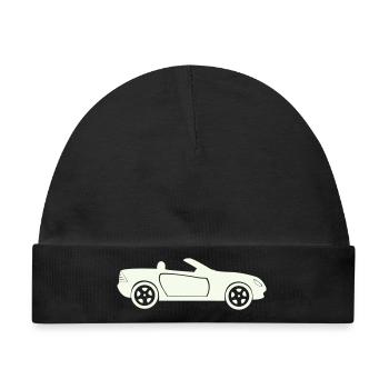 Auto Cabrio - Baby Premium Organic Mütze - Schwarz - Vorne