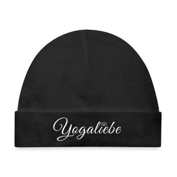 Yogaliebe Hobby Yoga Fan Lotusblume Namaste - Baby Premium Organic Mütze - Schwarz - Vorne