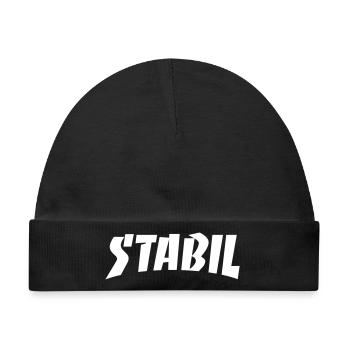 STABIL - SKATE - Baby Premium Organic Mütze - Schwarz - Vorne