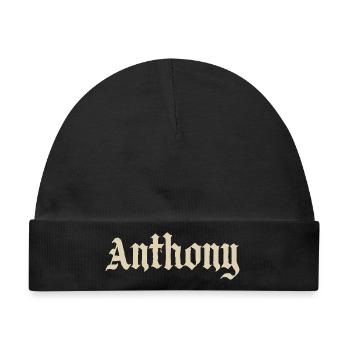 Anthony - Baby Premium Organic Mütze - Schwarz - Vorne