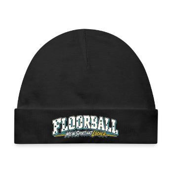 Floorball Löcher Humor Design - Baby Premium Organic Mütze - Schwarz - Vorne