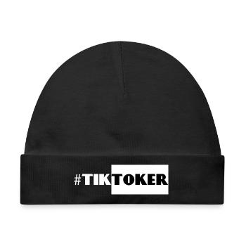 #Tiktoker - Baby Premium Organic Mütze - Schwarz - Vorne