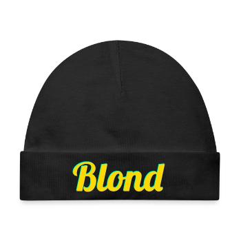 BLOND - Baby Premium Organic Mütze - Schwarz - Vorne
