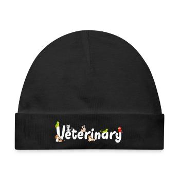 Tierarzt Tierärztin - Baby Premium Organic Mütze - Schwarz - Vorne