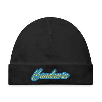 Bündnerin Neon Script - Baby Premium Organic Mütze - Schwarz - Vorne