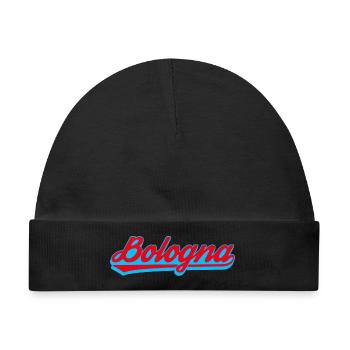 Bologna Neon Script Logo - Baby Premium Organic Mütze - Schwarz - Vorne