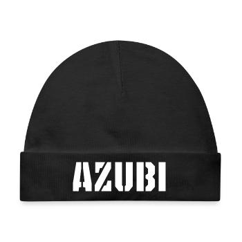 Azubi Tshirt Azubi Cap - Baby Premium Organic Mütze - Schwarz - Vorne