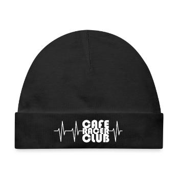 cafe racer club herzschlag puls Motorrad Biker - Baby Premium Organic Mütze - Schwarz - Vorne