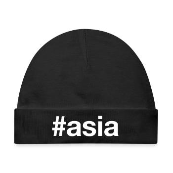 ASIA Asien Hashtag - Baby Premium Organic Mütze - Schwarz - Vorne