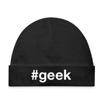 GEEK Hashtag - Baby Premium Organic Mütze - Schwarz - Vorne
