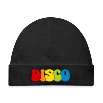 Disco - Baby Premium Organic Mütze - Schwarz - Vorne