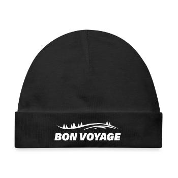 BON VOYAGE - Baby Premium Organic Mütze - Schwarz - Vorne