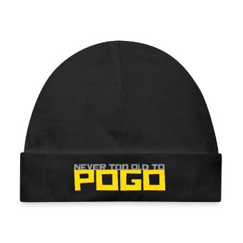 never too old to pogo - Baby Premium Organic Mütze - Schwarz - Vorne