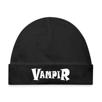 VAMPIR - Baby Premium Organic Mütze - Schwarz - Vorne