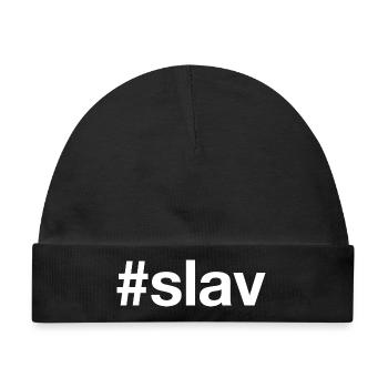 SLAV Hashtag - Baby Premium Organic Mütze - Schwarz - Vorne