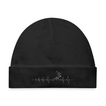 Heartbeat Diver auf der Plattform - Baby Premium Organic Mütze - Schwarz - Vorne