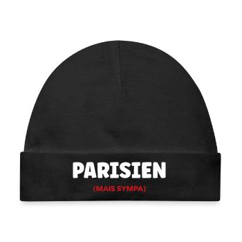 Pariser - Baby Premium Organic Mütze - Schwarz - Vorne