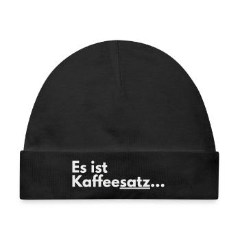 Es ist Kaffeesatz Typo - Baby Premium Organic Mütze - Schwarz - Vorne