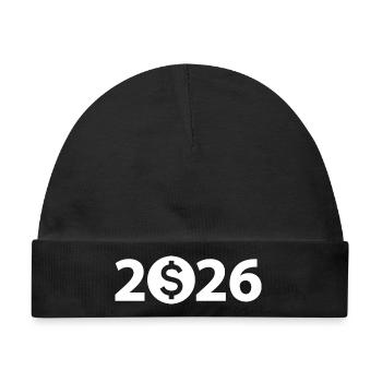 Dollar 2026, Billionaire, Millionär, Gewinn - Baby Premium Organic Mütze - Schwarz - Vorne