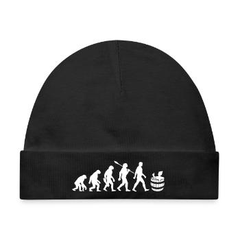 Evolution - Eisbader - Winterbaden - Eisbaden - Baby Premium Organic Mütze - Schwarz - Vorne