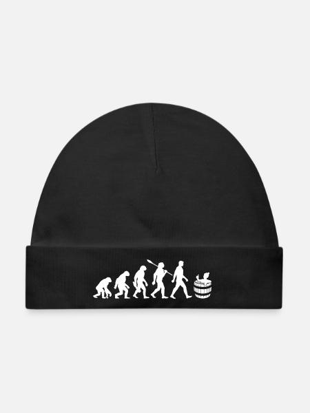 Evolution - Eisbader - Winterbaden - Eisbaden - Baby Premium Organic Mütze - Schwarz