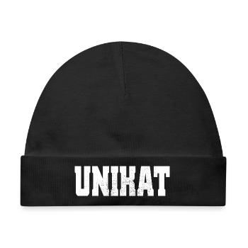 Unikat Einzigartig Individuell Selbstwert Unique - Baby Premium Organic Mütze - Schwarz - Vorne