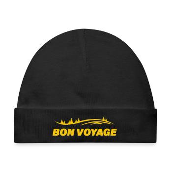BON VOYAGE - Baby Premium Organic Mütze - Schwarz - Vorne