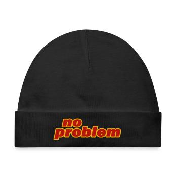 NO PROBLEM - Baby Premium Organic Mütze - Schwarz - Vorne