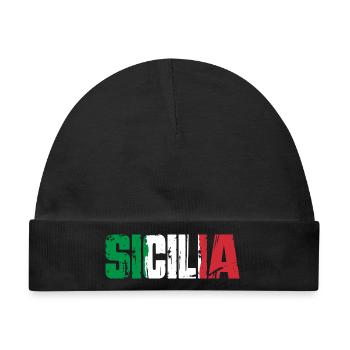 Sicilia Italien Insel Sizilien - Baby Premium Organic Mütze - Schwarz - Vorne
