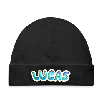 Lucas als Beruf - Baby Premium Organic Mütze - Schwarz - Vorne