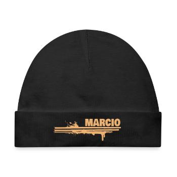 Marcio als Malerei - Baby Premium Organic Mütze - Schwarz - Vorne