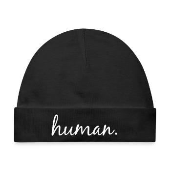 human. Menschenrechte für jeden - Baby Premium Organic Mütze - Schwarz - Vorne