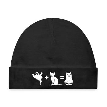 Funny Halloween Dog Ghost Halloween Dog - Baby Premium Organic Mütze - Schwarz - Vorne