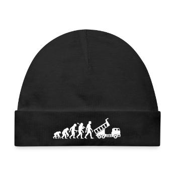 Kipplaster Fahrer Evolution - Baby Premium Organic Mütze - Schwarz - Vorne