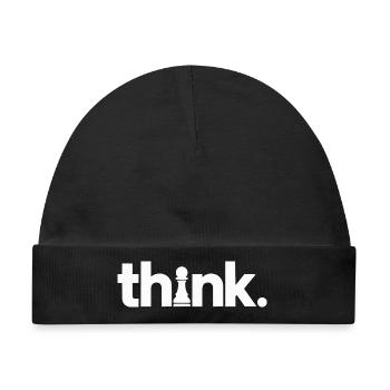 Schach Think - Baby Premium Organic Mütze - Schwarz - Vorne