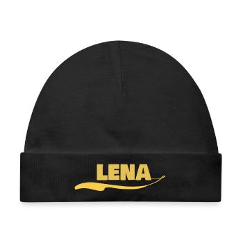 lena - Baby Premium Organic Mütze - Schwarz - Vorne