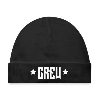 Crew Emblem mit Sternen - Baby Premium Organic Mütze - Schwarz - Vorne