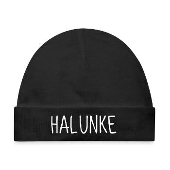 Halunke - Schriftzug für Schlitzohren - Baby Premium Organic Mütze - Schwarz - Vorne