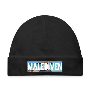 malediven - Baby Premium Organic Mütze - Schwarz - Vorne