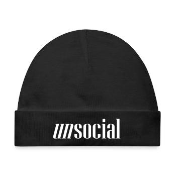 UNSOCIAL - Baby Premium Organic Mütze - Schwarz - Vorne