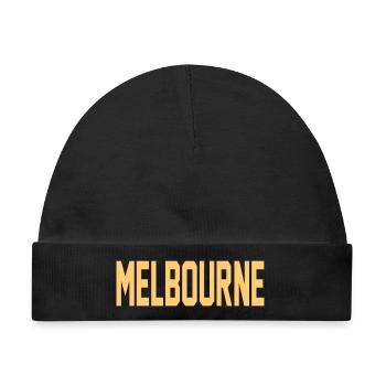 Melbourne - Baby Premium Organic Mütze - Schwarz - Vorne