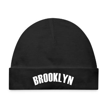 brooklyn shirt - Baby Premium Organic Mütze - Schwarz - Vorne