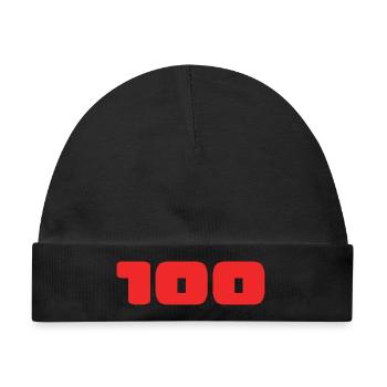 100. 100 JAHRE. 100-JÄHRIGES JUBILÄUM. GEBURTSTAG 100 - Baby Premium Organic Mütze - Schwarz - Vorne