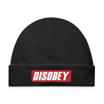 disobey | Farben änderbar - Baby Premium Organic Mütze - Schwarz - Vorne