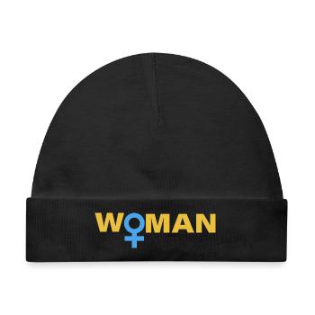 WOMAN - Baby Premium Organic Mütze - Schwarz - Vorne