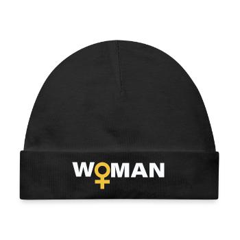 WOMAN - Baby Premium Organic Mütze - Schwarz - Vorne