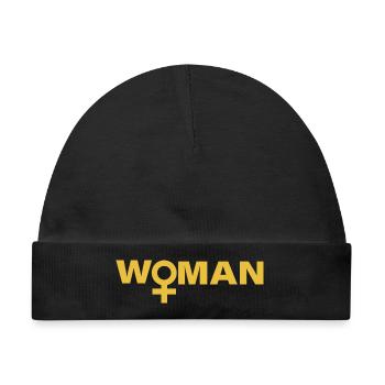WOMAN - Baby Premium Organic Mütze - Schwarz - Vorne