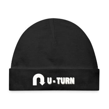 U-TURN - Baby Premium Organic Mütze - Schwarz - Vorne
