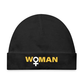 WOMAN - Baby Premium Organic Mütze - Schwarz - Vorne